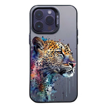 【BUY 4 ONLY PAY FOR 2】So Cool Case for iPhone with Unique Design, Watercolor Animal Hard Back + Soft Frame with Independent Button Protective Case for iPhone - Leopard
