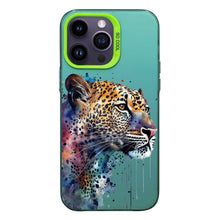 【BUY 4 ONLY PAY FOR 2】So Cool Case for iPhone with Unique Design, Watercolor Animal Hard Back + Soft Frame with Independent Button Protective Case for iPhone - Leopard