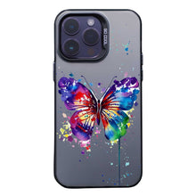【BUY 4 ONLY PAY FOR 2】So Cool Case for iPhone with Unique Design, Watercolor Animal Hard Back + Soft Frame with Independent Button Protective Case for iPhone - Butterfly