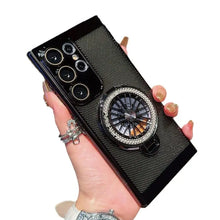 Compatible with S26Ultra/S25Ultra/s24/s23 Rotating gyroscope stand phone case, electroplated heat dissipation mesh shell, fully wrapped lens film phone case HNSJK0021
