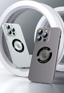 Anti-Drop Metal Frame Transparent Frosted Magnetic iPhone 12/13 Case