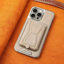 For iPhone 15/14/13/12 phone cases, high-end business leather cases, magnetic （2 Cards Only）bracket cases HNSJK0012