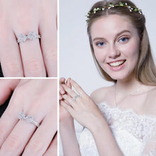 Sterling silver promise ring set with cubic zirconia, suitable as a gift for girls or couples, perfect for daily wear Valentine’s Day Gift HNJZ0030