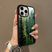 Stained Glass Forest Magnetic Protective Case for iPhone 17 16 E Pro Max 15 Plus 14 13 12 11 XS XR, Girly Design | Shockproof, Silicone, Stylish, Trendy, and Scratch Resistant HNSJK0038