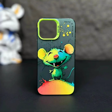 【BUY 4 ONLY PAY FOR 2】So Cool Case for iPhone with Unique Design, Watercolor Animal Hard Back + Soft Frame with Independent Button Protective Case for iPhone -Red wine cat