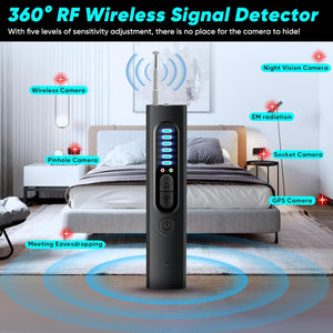 Upgrade Hidden Camera Detector, anti-spy camera detector, Hidden device GPS detector, insect detector, RF wireless signal scanner, Hotel Camera detector