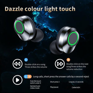 In-ear Design Wireless Headphones, 1 Piece Wireless In-Ear Headphones with LED Battery Indicator, Touch Controls, Sound Isolation, Ideal gift for Music Gaming Sports Mother's Day