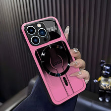 Magnetic Gradient Sports Car Style Phone Case, Hard PC Anti-Scratch MagSafe Compatible Protective Case for iPhone Pro Max, Full Camera Cutout Wireless Charging Smartphone Accessories HNSJK0028
