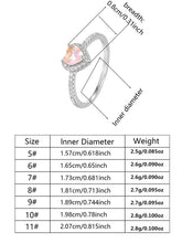 Women's Elegant Artificial Crystal & Rhinestone Decorated Heart Design Ring, Exquisite Trendy Engagement Ring, Fashion Accessories for Party & Daily Decor for Women & Girls, Fashion Heart Rings HNJZ0002