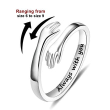 Hug Ring for Daughter/Granddaughter Valentine’s Day Gift – “I Will Always Love You” (No Ring Box) HNJZ0010