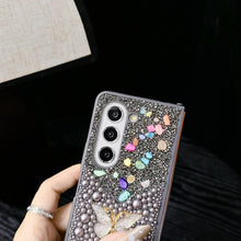Butterfly Rhinestone Phone Case with Wrist Strap, Slim Shockproof Full Protection Cover, Portable Handheld Design for Women Girls, Style Phone Accessory HNSJK0037
