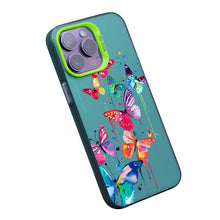 【BUY 4 ONLY PAY FOR 2】So Cool Case for iPhone with Unique Design, Watercolor Animal Hard Back + Soft Frame with Independent Button Protective Case for iPhone - Butterflies