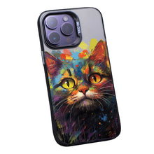 【BUY 4 ONLY PAY FOR 2】So Cool Case for iPhone with Unique Design, Watercolor Animal Hard Back + Soft Frame with Independent Button Protective Case for iPhone - Cat Painting