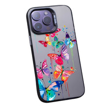 【BUY 4 ONLY PAY FOR 2】So Cool Case for iPhone with Unique Design, Watercolor Animal Hard Back + Soft Frame with Independent Button Protective Case for iPhone - Butterflies