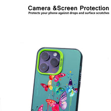 【BUY 4 ONLY PAY FOR 2】So Cool Case for iPhone with Unique Design, Watercolor Animal Hard Back + Soft Frame with Independent Button Protective Case for iPhone - Butterflies