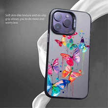 【BUY 4 ONLY PAY FOR 2】So Cool Case for iPhone with Unique Design, Watercolor Animal Hard Back + Soft Frame with Independent Button Protective Case for iPhone - Butterflies