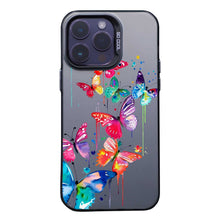 【BUY 4 ONLY PAY FOR 2】So Cool Case for iPhone with Unique Design, Watercolor Animal Hard Back + Soft Frame with Independent Button Protective Case for iPhone - Butterflies