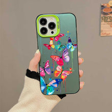 【BUY 4 ONLY PAY FOR 2】So Cool Case for iPhone with Unique Design, Watercolor Animal Hard Back + Soft Frame with Independent Button Protective Case for iPhone - Butterflies