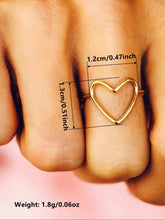Mother's Day Gift Heart Design Ring, Fashion Heart Rings, Fashion Accessories for Women & Girls, Trendy All-match & Exquisite Jewelry for Birthday Gift HNJZ0051