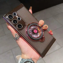 Compatible with S26Ultra/S25Ultra/s24/s23 Rotating gyroscope stand phone case, electroplated heat dissipation mesh shell, fully wrapped lens film phone case HNSJK0021