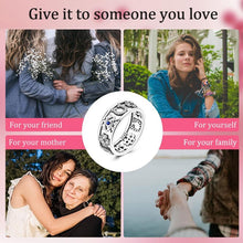 Silver-Plated Lucky Amulet Ring - Adorned with Evil Eye, 4-Leaf Clover, Horseshoe, Cubic Zirconia - Women's Costume Jewelry, Ideal Women's Gift HNJZ0024