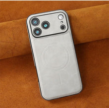 Compatible with iPhone17Pro Max/16/15/14/13 Phone case Magnetic Anti Drop Business Men's Leather case (Black,for iPhone 13)