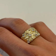 14k Gold Plated Nugget Ring HNJZ0018