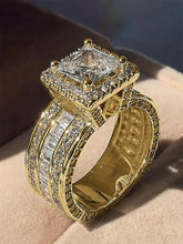 Elegant Artificial Zircon Decorated Ring, Cubic Zirconia Rings, Fashion Accessories for Women, Trendy All-match & Exquisite Jewelry for Birthday Gift HNJZ0052