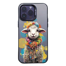 【BUY 4 ONLY PAY FOR 2】So Cool Case for iPhone with Unique Design, Watercolor Animal Hard Back + Soft Frame with Independent Button Protective Case for iPhone - Sheep