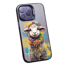【BUY 4 ONLY PAY FOR 2】So Cool Case for iPhone with Unique Design, Watercolor Animal Hard Back + Soft Frame with Independent Button Protective Case for iPhone - Sheep