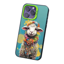 【BUY 4 ONLY PAY FOR 2】So Cool Case for iPhone with Unique Design, Watercolor Animal Hard Back + Soft Frame with Independent Button Protective Case for iPhone - Sheep