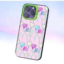 【BUY 4 ONLY PAY FOR 2】So Cool Case for iPhone with Unique Design, watercolor painting + Soft Frame with Independent Button Protective Case for iPhone -Pink Herat Flower