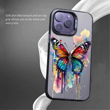 【BUY 4 ONLY PAY FOR 2】So Cool Case for iPhone with Unique Design, Watercolor Animal Hard Back + Soft Frame with Independent Button Protective Case for iPhone - Butterfliy
