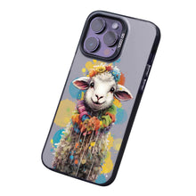 【BUY 4 ONLY PAY FOR 2】So Cool Case for iPhone with Unique Design, Watercolor Animal Hard Back + Soft Frame with Independent Button Protective Case for iPhone - Sheep