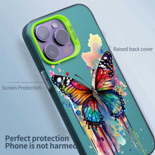 【BUY 4 ONLY PAY FOR 2】So Cool Case for iPhone with Unique Design, Watercolor Animal Hard Back + Soft Frame with Independent Button Protective Case for iPhone - Butterfliy