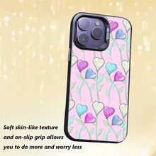 【BUY 4 ONLY PAY FOR 2】So Cool Case for iPhone with Unique Design, watercolor painting + Soft Frame with Independent Button Protective Case for iPhone -Pink Herat Flower