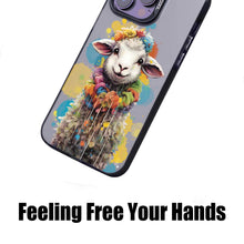 【BUY 4 ONLY PAY FOR 2】So Cool Case for iPhone with Unique Design, Watercolor Animal Hard Back + Soft Frame with Independent Button Protective Case for iPhone - Sheep
