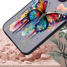 【BUY 4 ONLY PAY FOR 2】So Cool Case for iPhone with Unique Design, Watercolor Animal Hard Back + Soft Frame with Independent Button Protective Case for iPhone - Butterfliy