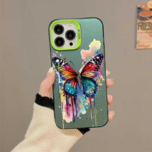 【BUY 4 ONLY PAY FOR 2】So Cool Case for iPhone with Unique Design, Watercolor Animal Hard Back + Soft Frame with Independent Button Protective Case for iPhone - Butterfliy