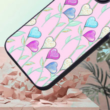 【BUY 4 ONLY PAY FOR 2】So Cool Case for iPhone with Unique Design, watercolor painting + Soft Frame with Independent Button Protective Case for iPhone -Pink Herat Flower