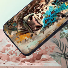 【BUY 4 ONLY PAY FOR 2】So Cool Case for iPhone with Unique Design, Hard Back + Soft Frame with Independent Button Protective Case for iPhone - cow face in the center of leopard