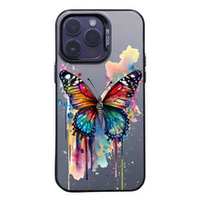 【BUY 4 ONLY PAY FOR 2】So Cool Case for iPhone with Unique Design, Watercolor Animal Hard Back + Soft Frame with Independent Button Protective Case for iPhone - Butterfliy