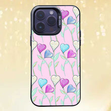 【BUY 4 ONLY PAY FOR 2】So Cool Case for iPhone with Unique Design, watercolor painting + Soft Frame with Independent Button Protective Case for iPhone -Pink Herat Flower