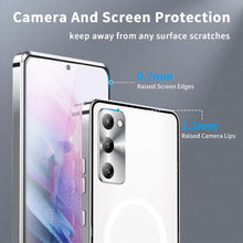 For Samsung S23U Matte Backplane Magic Shield Magnetic Suction Mobile Phone Case S22U NOTE20U Metal Lens Protective Cover