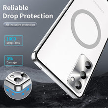 For Samsung S23U Matte Backplane Magic Shield Magnetic Suction Mobile Phone Case S22U NOTE20U Metal Lens Protective Cover