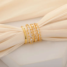 14K Gold Plated Stacking Ring Set for Women Teen Dainty Thumb Stackable Rings Gold Heart CZ Non Tarnish Rings Plain Band Size 7-9 HNJZ0050