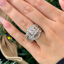 Square Five-in-One Ring for Women Micro Pave CZ Stones Halo Design Elegant Daily Wear Gift for Girlfriend or Wife Jewelry Unique Sparkling Stones HNJZ0014