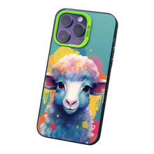 【BUY 4 ONLY PAY FOR 2】So Cool Case for iPhone with Unique Design, Watercolor Animal Hard Back + Soft Frame with Independent Button Protective Case for iPhone - Sheep