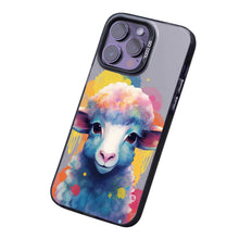 【BUY 4 ONLY PAY FOR 2】So Cool Case for iPhone with Unique Design, Watercolor Animal Hard Back + Soft Frame with Independent Button Protective Case for iPhone - Sheep