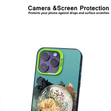 【BUY 4 ONLY PAY FOR 2】So Cool Case for iPhone with Unique Design, Watercolor Animal Hard Back + Soft Frame with Independent Button Protective Case for iPhone - Floral Lightbulb
